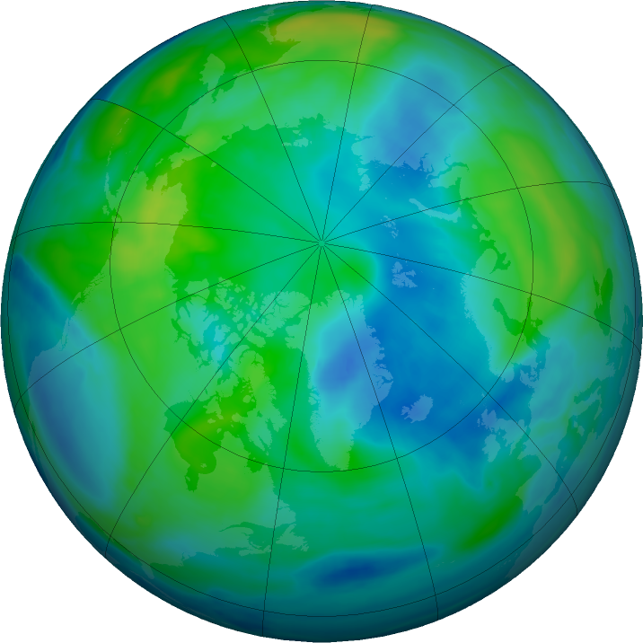 Arctic ozone map for 19 October 2023